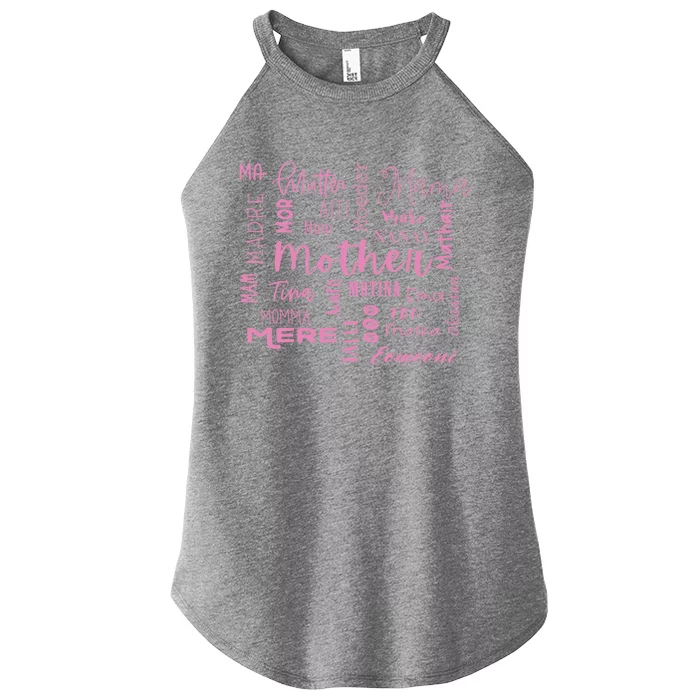 International Mom World Translations Multi Languages Pink Gift Women’s Perfect Tri Rocker Tank