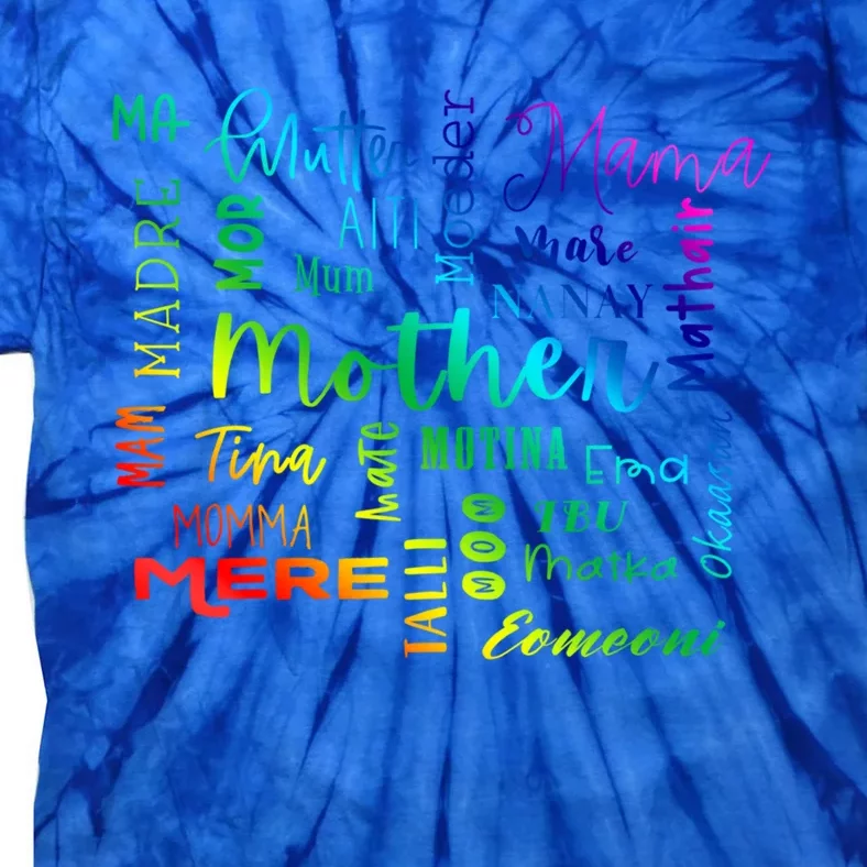 International Mom World Translations Multi Languages White Funny Gift Tie-Dye T-Shirt