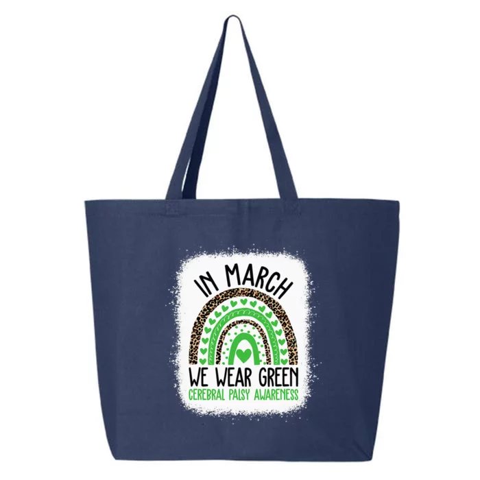 In March We Wear Green Cerebral Palsy Awareness CP Month 25L Jumbo Tote