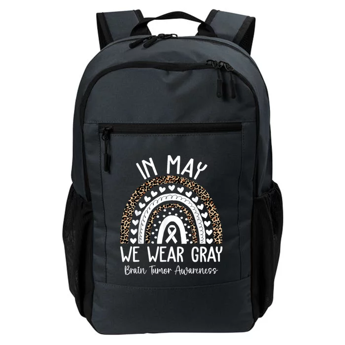 In May We Wear Gray Brain Tumor Awareness Month Gift Daily Commute Backpack