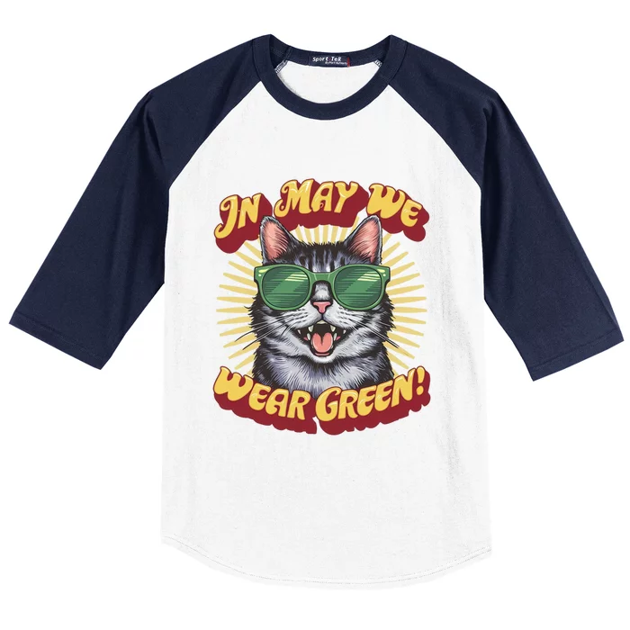 In May We Wear Green Tal Health Awareness Month Gift Baseball Sleeve Shirt