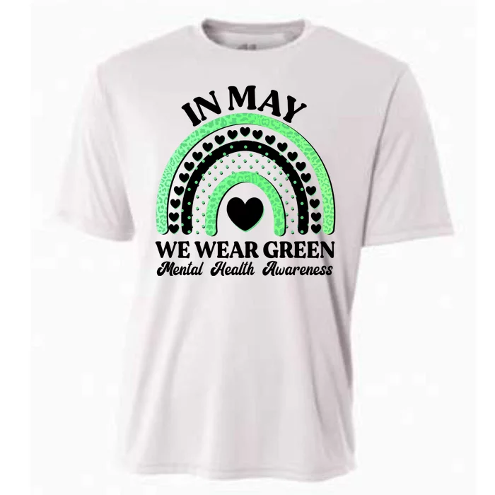 In May We Wear Green Mental Health Awareness Cooling Performance Crew T-Shirt