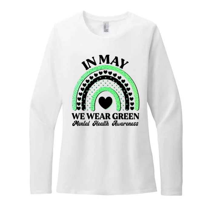 In May We Wear Green Mental Health Awareness Womens CVC Long Sleeve Shirt