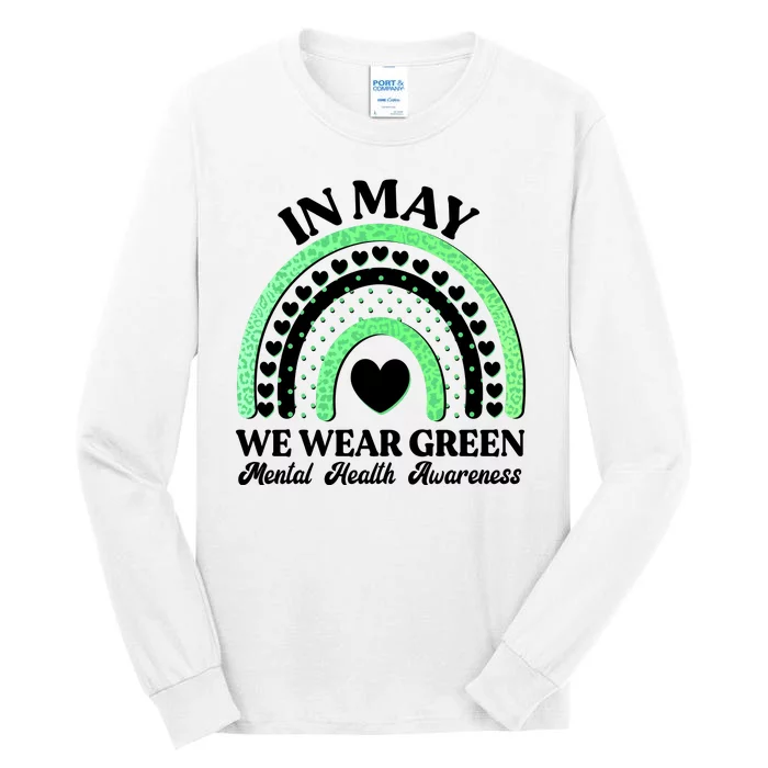 In May We Wear Green Mental Health Awareness Tall Long Sleeve T-Shirt