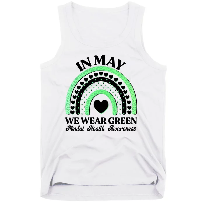 In May We Wear Green Mental Health Awareness Tank Top