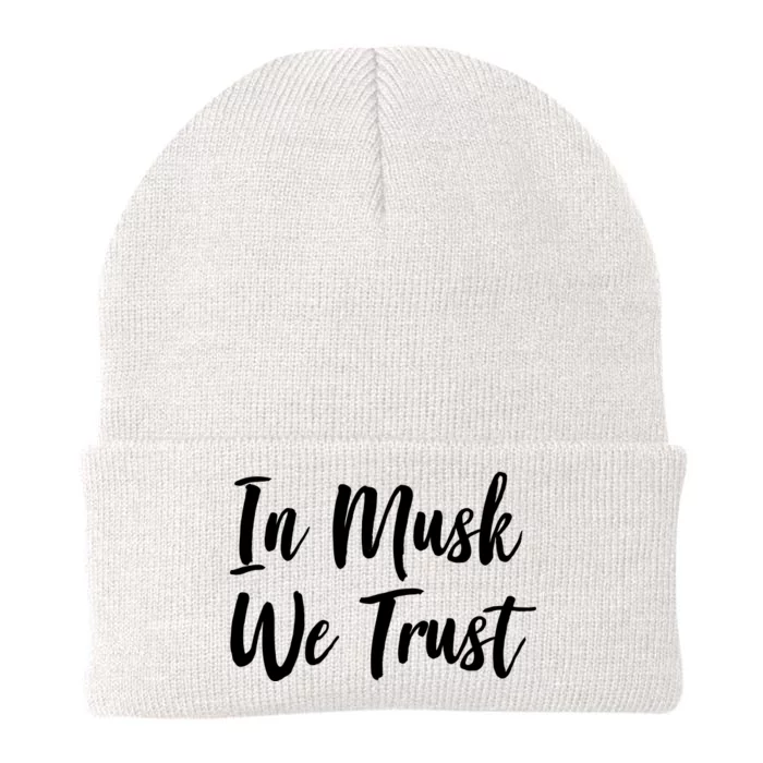 In Musk We Trust Elon Knit Cap Winter Beanie