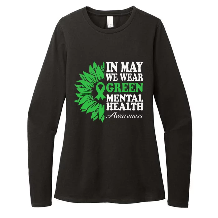 In May We Wear Green Mental Health Awareness Womens CVC Long Sleeve Shirt