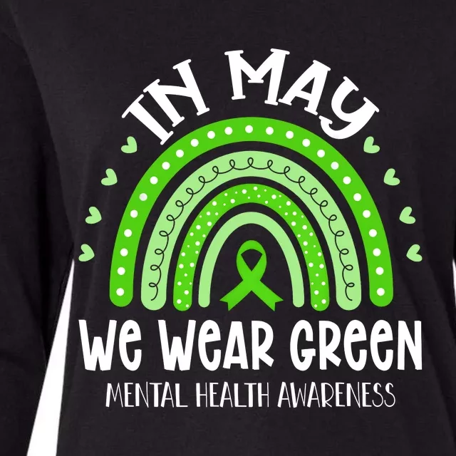 In May We Wear Green Mental Health Awareness Womens Cotton Relaxed Long Sleeve T-Shirt