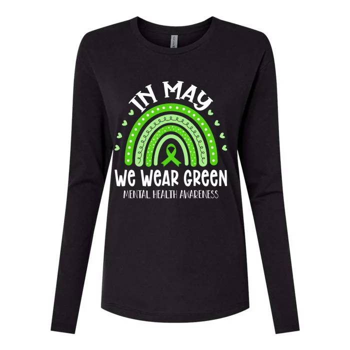 In May We Wear Green Mental Health Awareness Womens Cotton Relaxed Long Sleeve T-Shirt