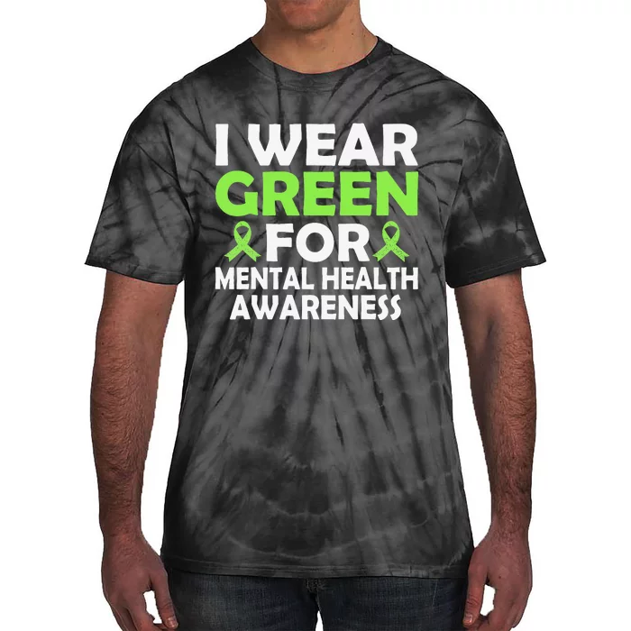 In May We Wear Green Mental Health Awareness Month Tie-Dye T-Shirt