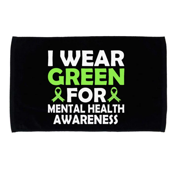 In May We Wear Green Mental Health Awareness Month Microfiber Hand Towel