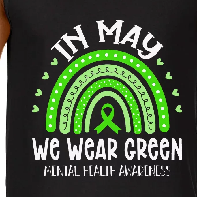 In May We Wear Green Mental Health Awareness Comfort Colors® Tank Top