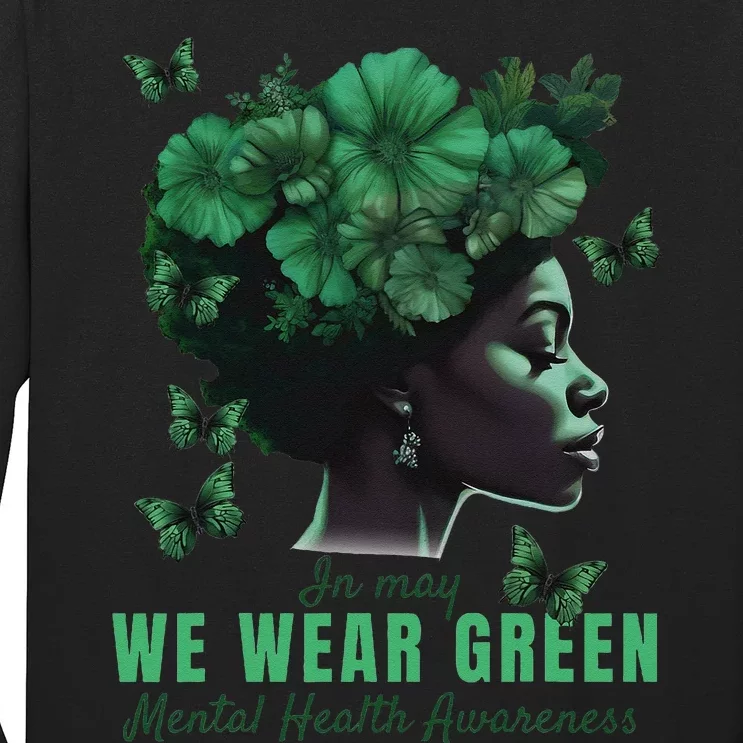 In May We Wear Green Mental Health Awareness Long Sleeve Shirt