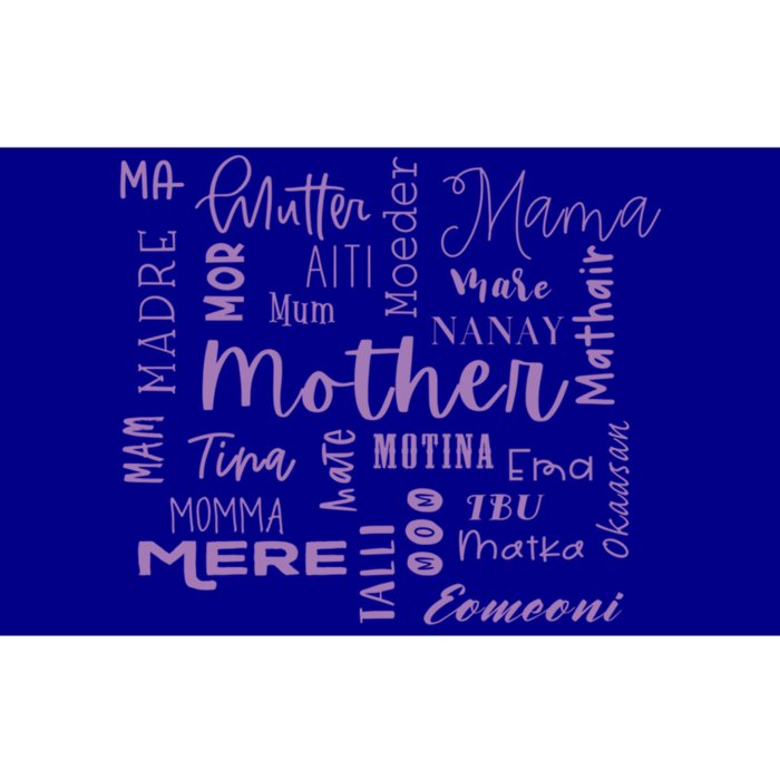 International Mom World Translations Multi Languages Purple Gift Bumper Sticker