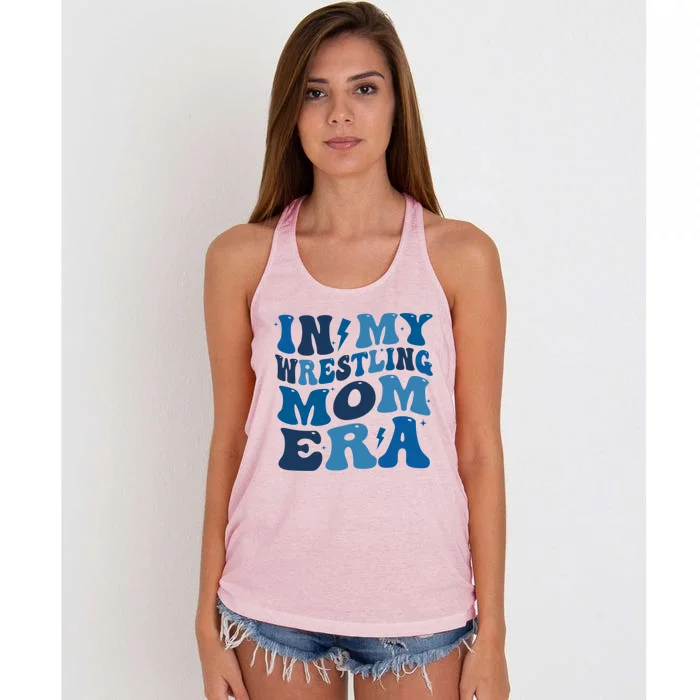 In My Wrestling Mom Era Gift Women's Knotted Racerback Tank