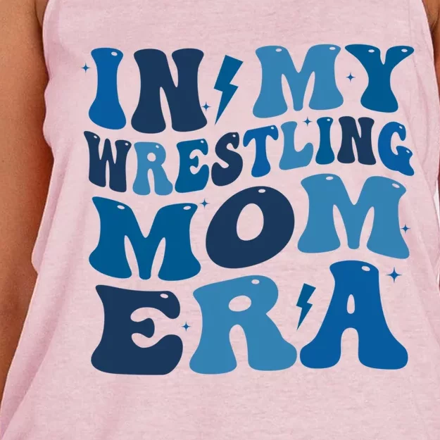 In My Wrestling Mom Era Gift Women's Knotted Racerback Tank