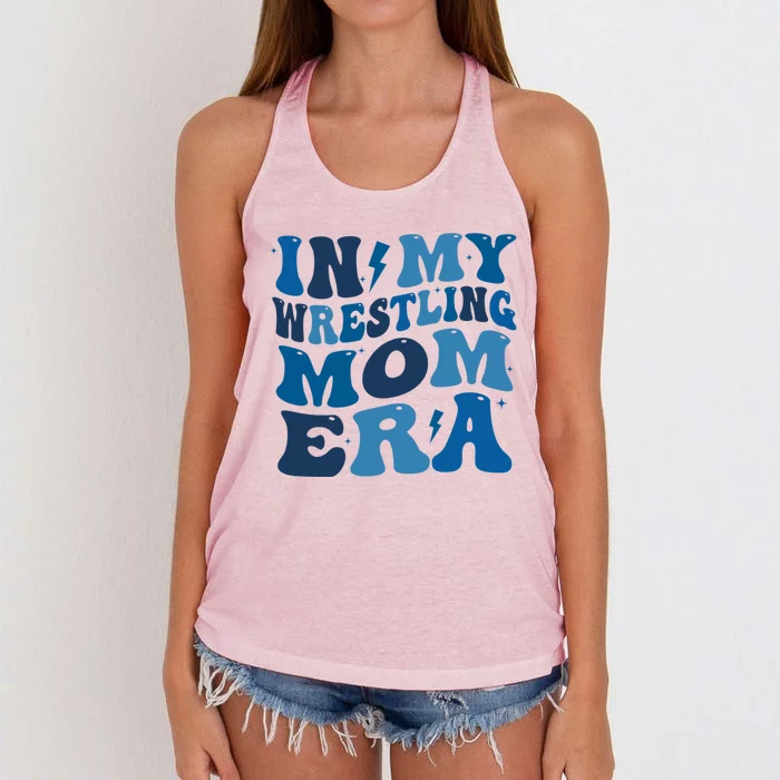 In My Wrestling Mom Era Gift Women's Knotted Racerback Tank