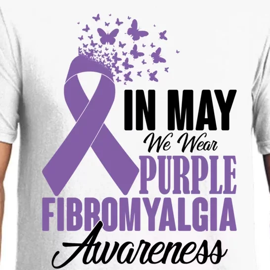 In May We Wear Purple Fibromyalgia Awareness Month Warrior Funny Gift Pajama Set