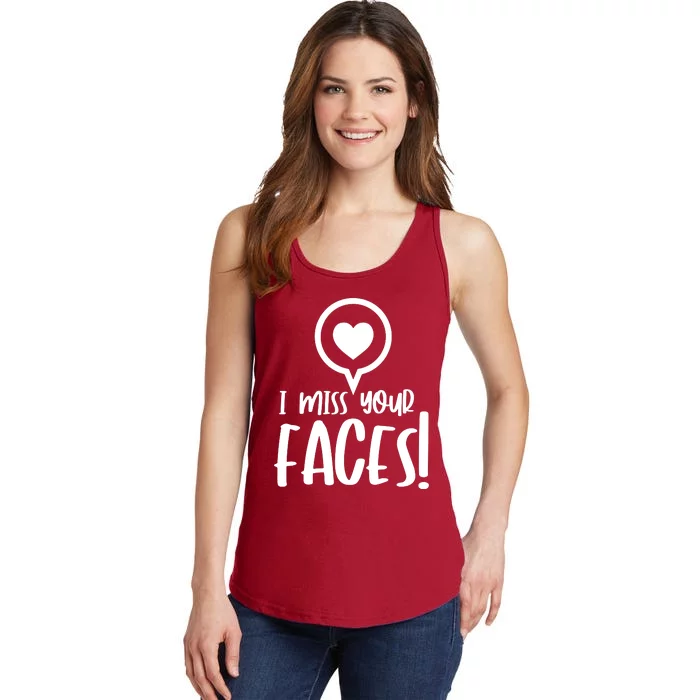 I Miss Your Faces Zoom Meeting Ladies Essential Tank