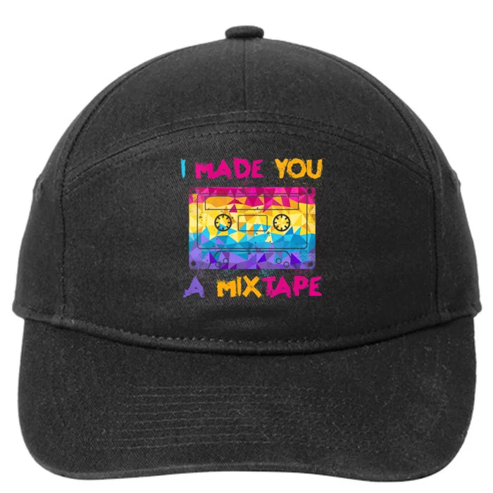 I Made You A Mix Tape Vintage 80S Retro Cassette 7-Panel Snapback Hat