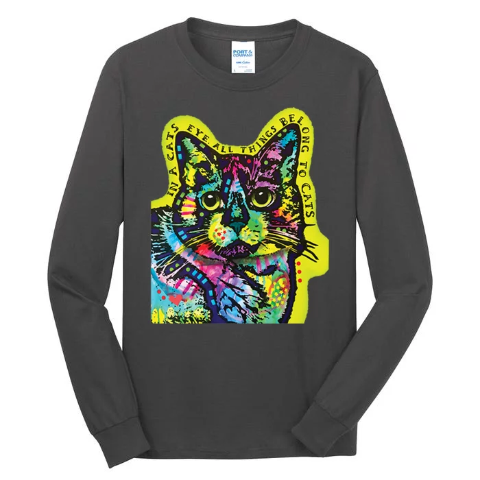 In A Cats Eye Colorful Tall Long Sleeve T-Shirt