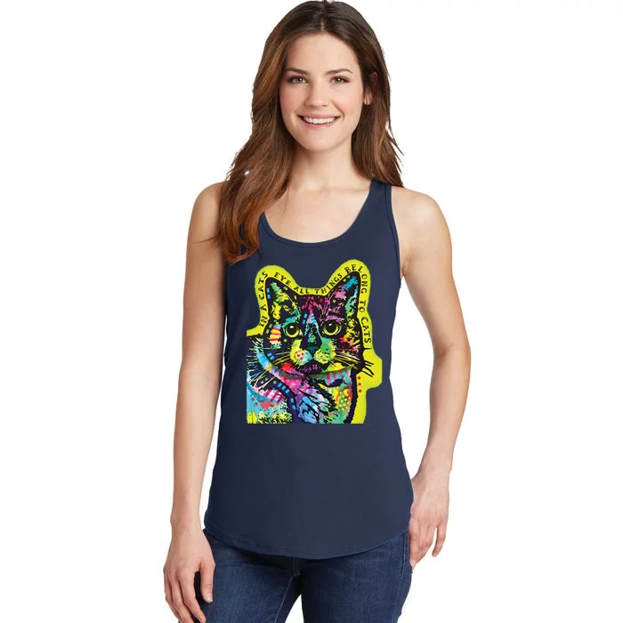 In A Cats Eye Colorful Ladies Essential Tank