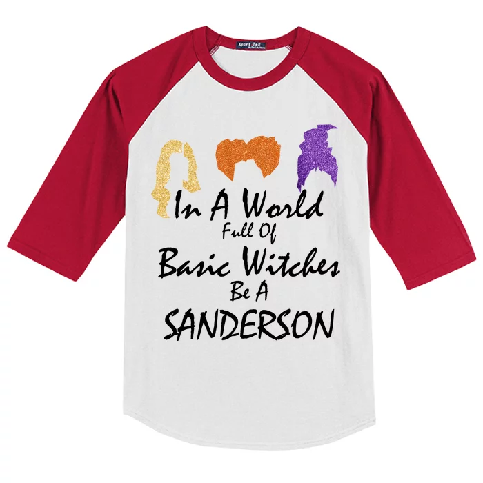 In A World Full Of Basic Witches Be A Sanderson Kids Colorblock Raglan Jersey