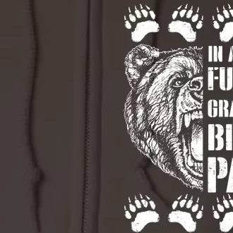 In A World Full Of Grandpas Be A Papa Bear Full Zip Hoodie