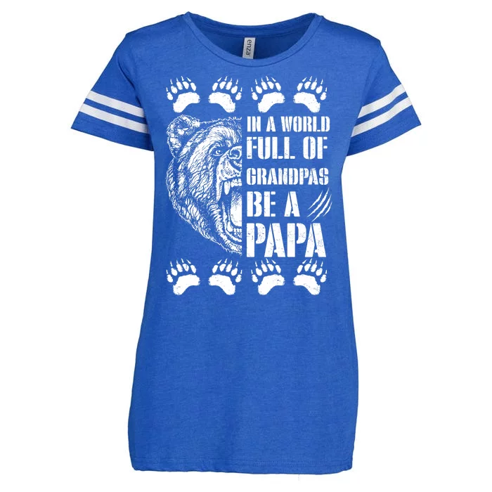 In A World Full Of Grandpas Be A Papa Bear Enza Ladies Jersey Football T-Shirt