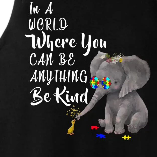 In A World Where You Can Be Kind Ladies Tri-Blend Wicking Tank