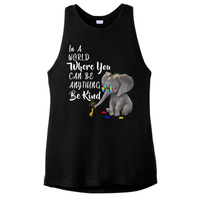 In A World Where You Can Be Kind Ladies Tri-Blend Wicking Tank