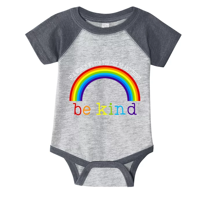 In A World Where You Can Be Kind LGBT Supporter Infant Baby Jersey Bodysuit