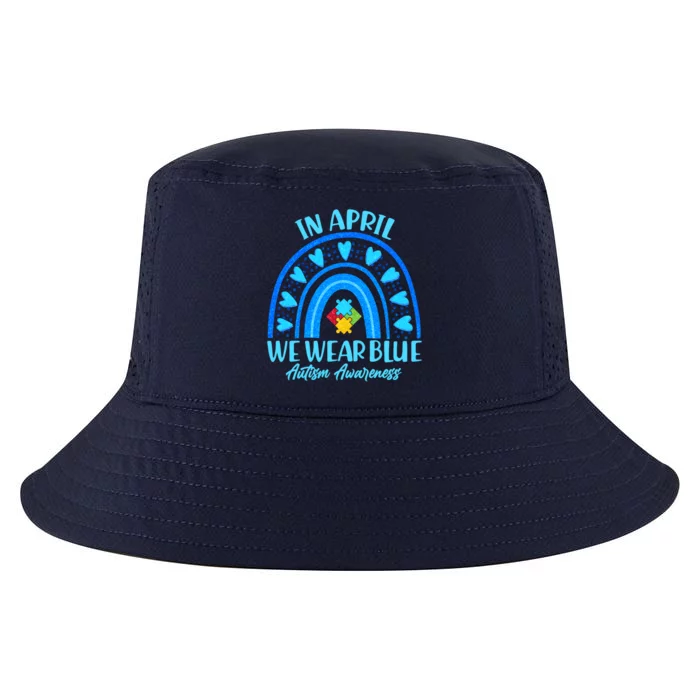 In April We Wear Blue Autism Awareness Cool Comfort Performance Bucket Hat