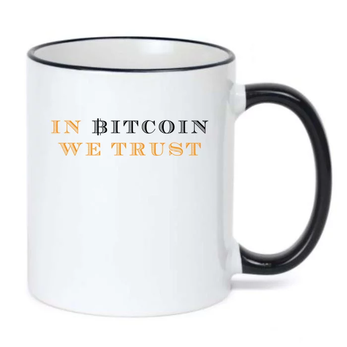 In Bitcoin We Trust Black Color Changing Mug