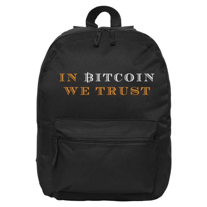 In Bitcoin We Trust 16 in Basic Backpack