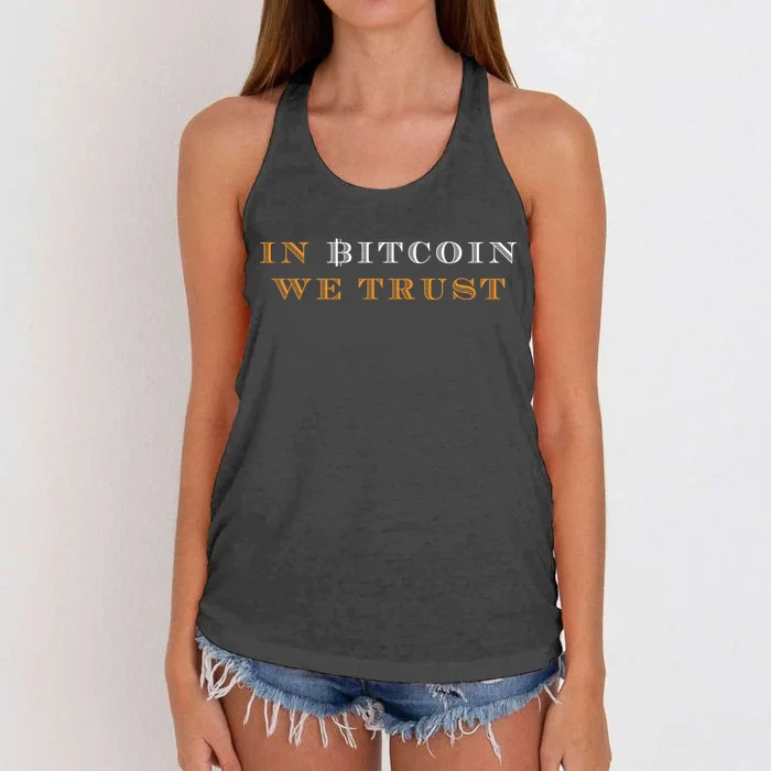 In Bitcoin We Trust Women's Knotted Racerback Tank