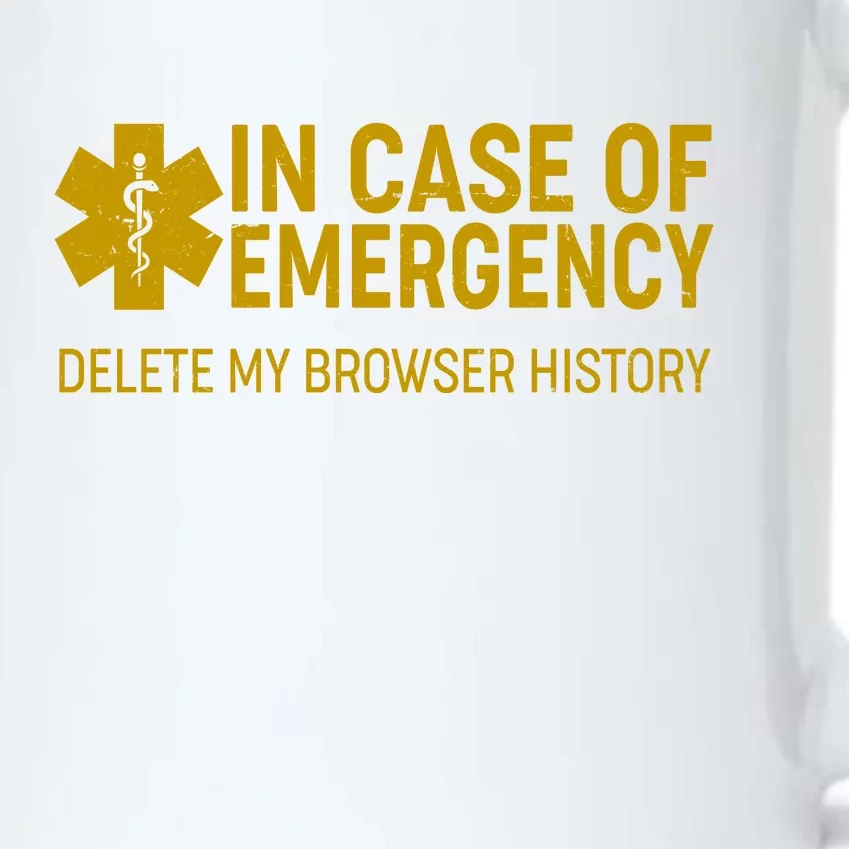 In Case Of Emergency Delete My Browser History Black Color Changing Mug