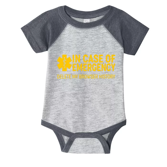 In Case Of Emergency Delete My Browser History Infant Baby Jersey Bodysuit