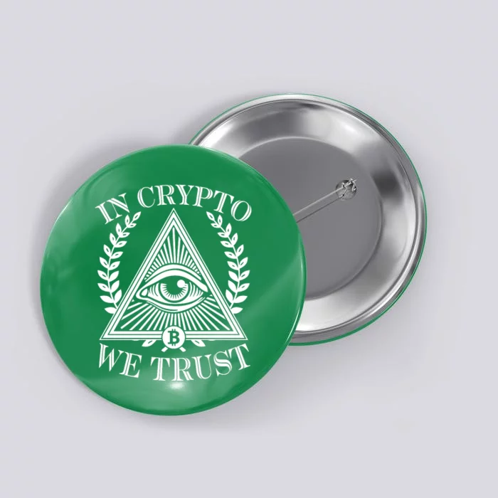 In Crypto We Trust Vintage Logo Button