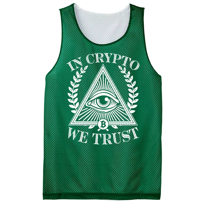 In Crypto We Trust Vintage Logo Mesh Reversible Basketball Jersey Tank