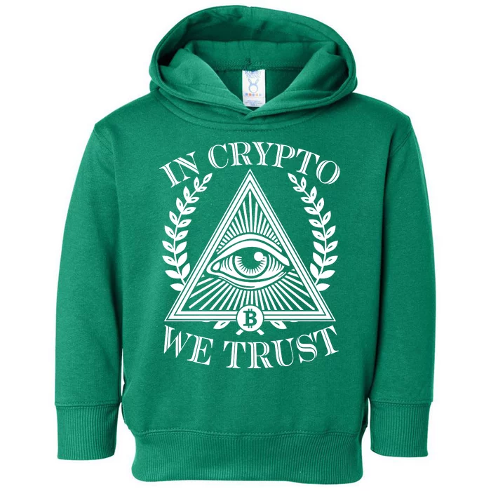 In Crypto We Trust Vintage Logo Toddler Hoodie