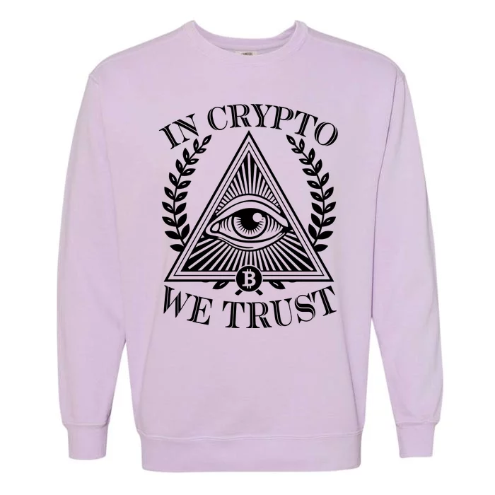 In Crypto We Trust Vintage Logo Garment-Dyed Sweatshirt