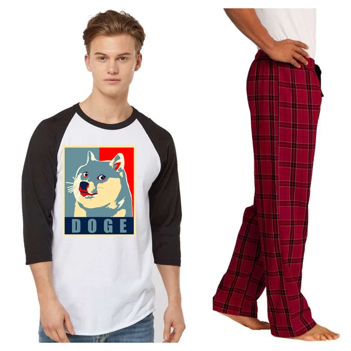 In Dogecoin We Trust Doge Crypto Raglan Sleeve Pajama Set