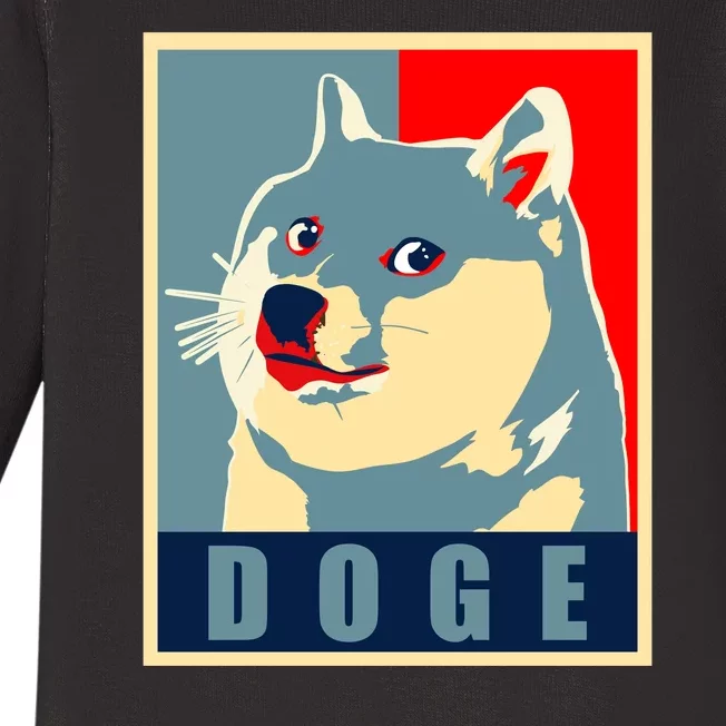 In Dogecoin We Trust Doge Crypto Baby Long Sleeve Bodysuit