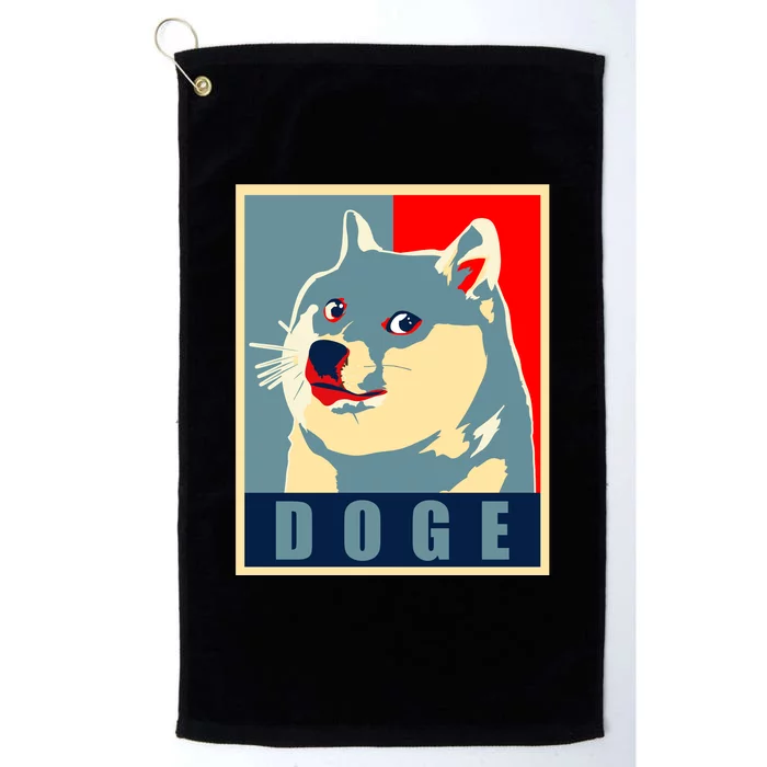 In Dogecoin We Trust Doge Crypto Platinum Collection Golf Towel