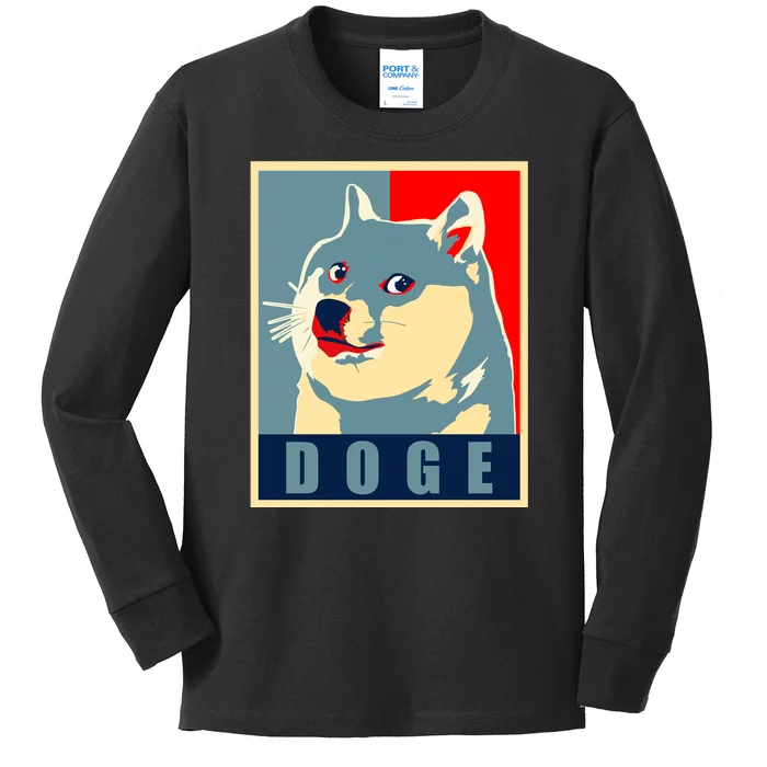 In Dogecoin We Trust Doge Crypto Kids Long Sleeve Shirt