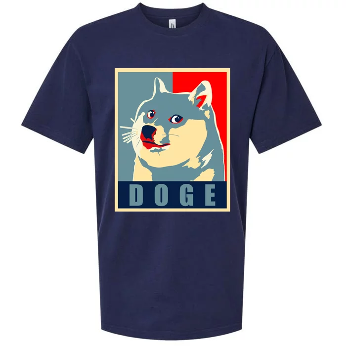 In Dogecoin We Trust Doge Crypto Sueded Cloud Jersey T-Shirt