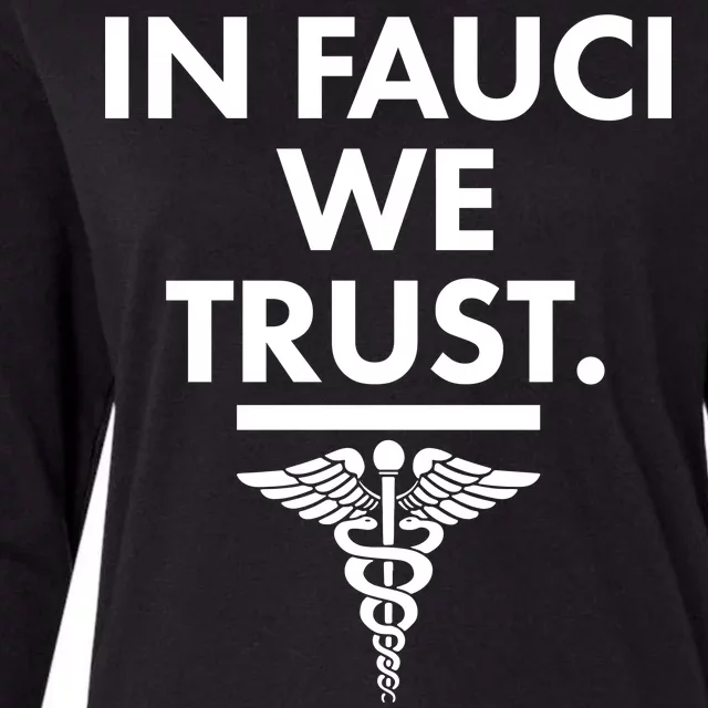 In Dr Fauci We Trust Womens Cotton Relaxed Long Sleeve T-Shirt