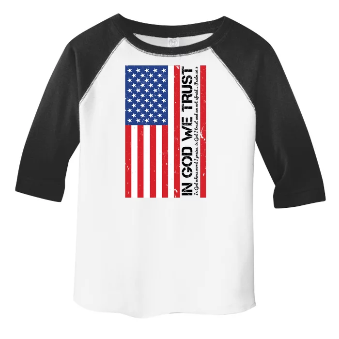 In God We Trust Psalm 56:4 US Flag Toddler Fine Jersey T-Shirt