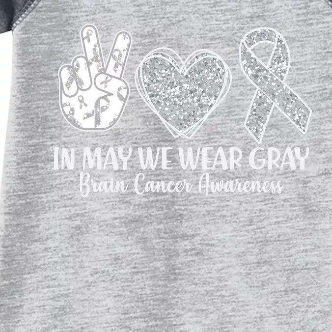 In May We Wear Gray Brain Cancer Awareness Infant Baby Jersey Bodysuit